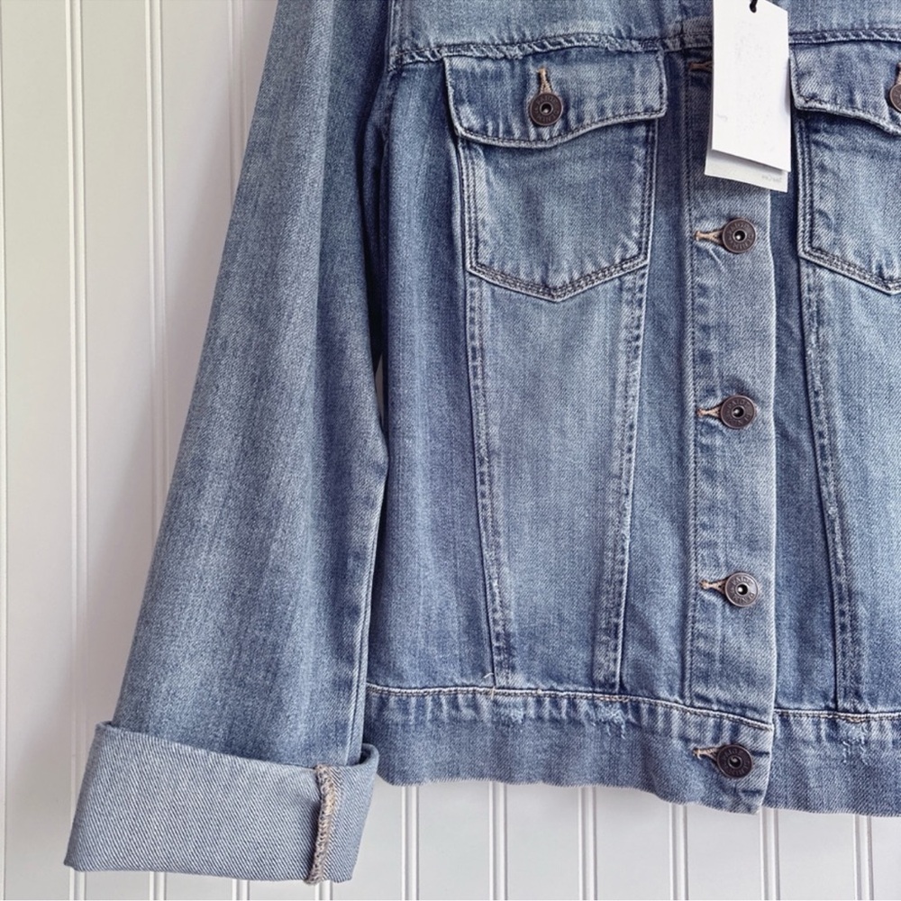 PAIGE Classic Medium Wash Soft Denim Jacket NWT Size S - Picture 11 of 15